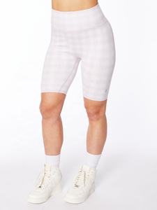 Soutien-gorge sans couture encolure dégagée et dos violet vichy motard court débardeur sans couture vente en gros de vêtements de sport pour dames Gym Fitness - Product Image 5