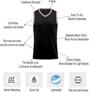 Blank Men's Basketball Jersey Cuff Stripes Team Athletic Scrimmage Uniform <b>Mesh</b> Sport <b>Shirt</b> S-3XL - Product Image 2