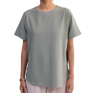 T-shirts d'université extensibles confortables haute Performance conception personnalisée tissu de coton léger femmes t-shirts - Product Image 1