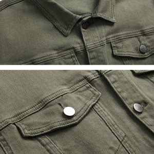 Chaqueta de Lona Vaquera para Hombre, Estilo Urbano, Delgada, de Alta Calidad, con Logotipo Personalizado, Impresión Frontal, Resistente al Viento, de Secado Rápido, con Capucha y Transpirable - Product Image 3