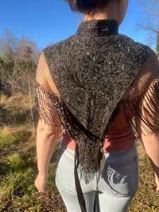 Club Wear Diseño de lentejuelas con flecos largos y poliéster con cuentas de lujo Club y desgaste de fiesta Hecho a mano Envoltura de fiesta para adultos para - Product Image 2