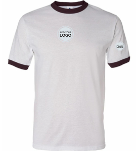 Ringer T <b>Shirt</b> <b>Men's</b> Tri-Blend 50% Polyester/25% Cotton/25% Rayon Crew Neck Tee T <b>Shirt</b> - Product Image 4