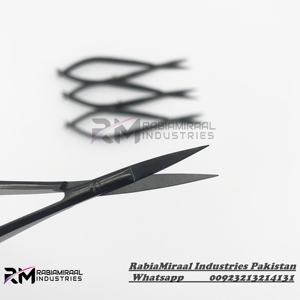 Nouveauté : Ciseaux à ressort professionnels pour extensions de cils, à lame droite en acier inoxydable, avec manche en céramique fait main - Product Image 2