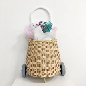 Meilleur prix, sac de voyage pour poussette, rangement naturel, panier à roulettes en rotin, organisateur pour enfants - Product Image 1