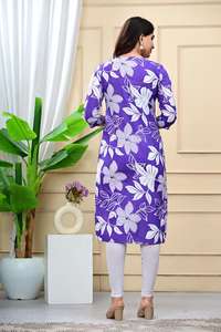 Kurti Largo de Alta Calidad, Estilo Pakistaní Indio, Diseño Bordado Elegante, Túnica Larga para Mujer para Uso Diario - Product Image 5