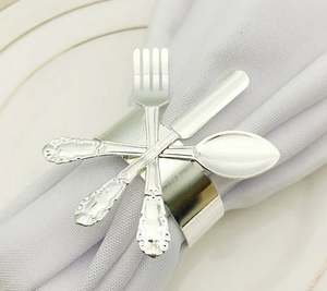 Anillos de Servilleta Metálicos Elegantes para Boda, Decoración de Mesa de Recepción Minimalista y Ecológica, Accesorios para la Mesa - Product Image 3