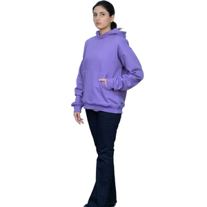 เสื้อมีฮู้ดสวมหัวสำหรับผู้หญิงเสื้อสเวตเชิ้ตแขนยาวผ้าคอตตอน100% โลโก้แบบกำหนดเอง2024 - Product Image 2