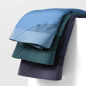 Calzoncillos bóxer antibacterianos para hombre, ropa interior fresca, transpirable, cómoda, sin costuras, con logotipo en la cintura, calzoncillos de tela tejida - Product Image 5