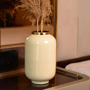 Elegante florero blanco de Metal con forma de cilindro para el hogar, sala de estar y boda, decoración de mesa, floreros - Product Image 3