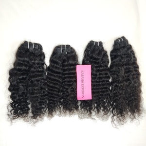 Extensiones de Cabello Humano Natural 100% Virgen Remy Indio, Ondulado Profundo, Cutícula Alineada, Color Natural, 100 g - Product Image 2