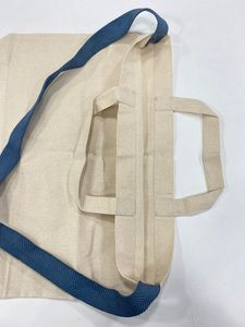 Bolsas cruzadas de lona de algodón indio para mujer, diseño único con asa anudada, colores personalizados, logotipo impreso, estilo promocional - Product Image 2