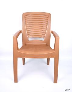 Silla de Comedor Mecedora Moderna de Plástico Marrón, Cómodos Reposabrazos, Duradera, Ligera, para Exteriores, Sala de Estar, Dormitorio, Hotel, Apartamento - Product Image 2