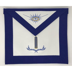 Masonic Master Mason Delantal Bordado plateado - Product Image 3