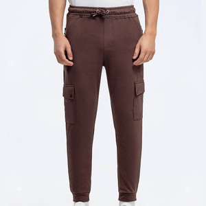 Nouveauté Jogging de haute qualité en molleton français Coupe régulière pour hommes Respirant Taille élastique avec poches cargo en usine - Product Image 6