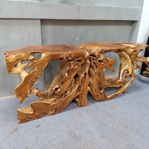 TABLE CONSOLE RACINE DE TECK POUR SALON-DÉCORATION MEUBLES EN BOIS-FABRICANT DE MEUBLES JEPARA INDONÉSIE 19 - Product Image 1