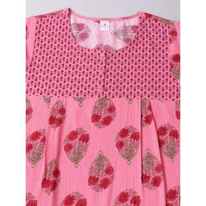 Bata de dormir para mujer 100% algodón estampada con bolsillo lateral, cintura elástica con cordón, suave y transpirable, talla 3XL para invierno - Product Image 6