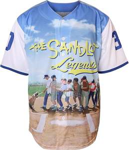 Maillot de baseball entièrement personnalisé pour hommes et femmes Séchage rapide Respirant Confortable Impression numérique Transfert de chaleur Grande taille - Product Image 2