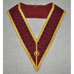 Green Masonic Apron With Gold Trim And Emblem Handmade Silk Craft Decorative Vestment Premium - Product Image 3