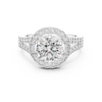 Anillo Solitario Halo de Moissanita Pacho Cut de 1.25ct, Plata de Ley 925 con Baño de Platino, Certificado GRA, Anillo de Compromiso de Lujo para Mujer