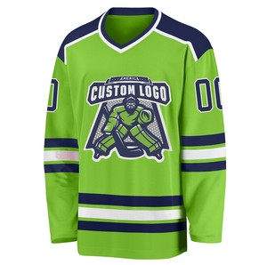 Maillot de hockey sur glace personnalisé pour équipe, logo imprimé par sublimation, 100% polyester, antibactérien, séchage rapide, nom d'équipe personnalisé - Product Image 5