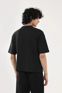 เสื้อยืดเทอร์รี่ผ้าฝ้าย100% โอเวอร์ไซส์ลายโอเวอร์ไซส์สำหรับผู้ชาย - Product Image 6