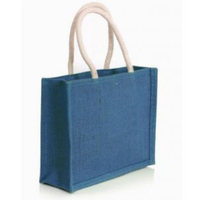 Sac fourre-tout en jute écologique motif de dessin animé de logo personnalisé 13 "W X 17" H X 8 "gousset avec poignées en cuir