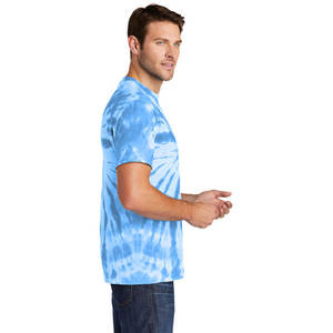 2025 nouvelle mode cravate colorant motif à manches courtes T-shirt pour hommes prix de gros coupe décontractée 180GSM col rond hommes T-shirt - Product Image 4