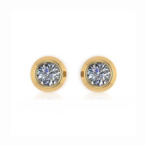 RJE01 alta calidad sólida plata esterlina 925 precio de fábrica redondo 3mm CZ Stud pendiente regalo mujeres Fabricación de joyería personalizada - Product Image 1
