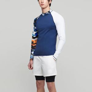 Vêtements de fitness MMA à manches longues anti-UV imprimés sur mesure, rashguard pour hommes, services OEM, impression numérique à séchage rapide, vente en gros - Product Image 3