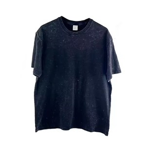 Camiseta de cuello redondo para hombre con patrón sólido Diseña tu propio logotipo Street Wear Venta en línea - Product Image 4