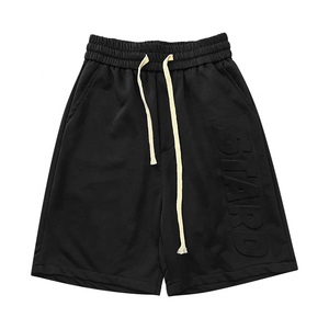 Short de survêtement de gym en coton personnalisé short de course embossé grande taille pour hommes short en éponge français personnalisé d'origine pour hommes - Product Image 1