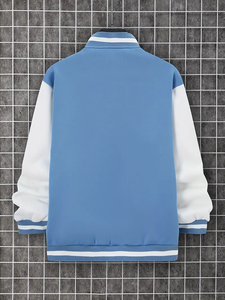 Veste en duvet de laine Letterman University personnalisée en gros Veste en tissu de haute qualité de grande taille pour hommes - Product Image 4