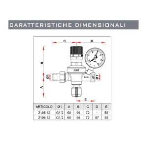 Pieza de 1/2'' FAR 2105 12 para Sistemas HVAC Automáticos, Preajustable con Perilla - Product Image 2