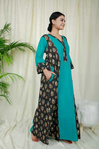 Nouveauté Robes d'été longues maxi à manches trois-quarts, col en V, longueur au sol, faites à la main, bohème, gitane, pour femmes, design le plus vendu - Product Image 3