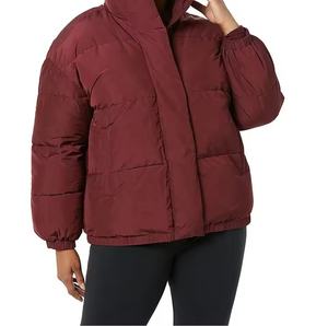 <b>Women</b> Winter <b>Lightweight</b> Puffer <b>Jacket</b> Quilted Warm Hooded Coat Custom Logo Fashion Outerwear OEM Wholesale Factory Supply - Product Image 3