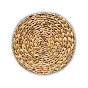 Charming WOVEN WATER HYACINTH <b>PLACEMAT</b> COASTERS Eco-Friendly Tabletop Elegance for a Beautiful and Sustainable Dining Experience - Product Image 1