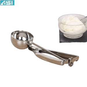 Cuchara de helado de acero inoxidable de grado alimenticio Premium, antiadherente, anticongelante, personalización disponible, cuchara de fruta de aluminio y zinc - Product Image 4