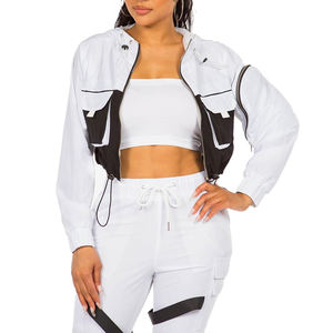 Ensemble de survêtement en nylon personnalisé pour femmes, léger, coupe-vent, deux pièces, vêtements décontractés, fabricant OEM - Product Image 3