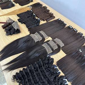 Venta al por mayor personalizado HD cierre frontal de encaje onda natural rizo italiano 100% virgen vietnamita Remy máquina de pelo de doble trama 3-5 - Product Image 1