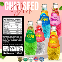 Minuman Jus Stroberi Biji Chia Harga Grosir Terbaik 290ml |   Sampel & Desain Gratis, Dukungan Pemasaran (OEM, ODM)