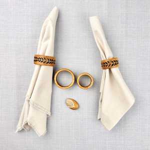 Modern Eco-Friendly Customizable Napkin <b>Rings</b> (<b>Resin</b> Metal Wood Glass) Table Decor - Product Image 3
