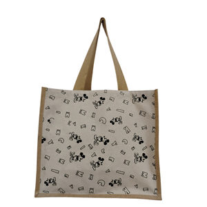 Hot Selling Product High Quality Customized Logo Jute Shopping Bag Custom Item Style Pattern Letter Promotion UK - Product Image 1