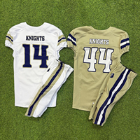 Paquete de Uniforme de Fútbol Americano, Jersey, Pantalones, Calcetines + Bolsa, Personalizado Completo, Proveedor OEM, Nombre del Equipo y Números Impresos