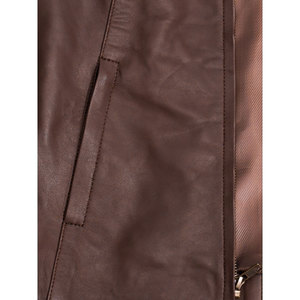 Veste de moto en cuir véritable pour femmes, fermeture à glissière respirante, mode d'automne, bureau décontracté - Product Image 2