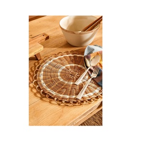 Elegant Jute Coaster and Rattan Mats <b>Hand</b> Woven Coffee Embroidered Dining Table <b>Pads</b> Trending Design <b>Heat</b>-Resistant <b>Pads</b> - Product Image 1