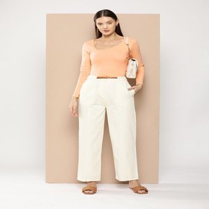 Camiseta sólida asimétrica con cuello en V de color melocotón, ropa informal de verano, camiseta de manga larga regular de algodón de punto para mujer - Product Image 2