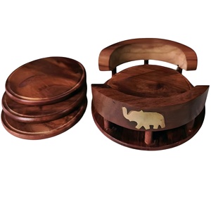 ELEPHANT Logo Wooden Coaster Eco-Friendly Drink Coaster for Home, Bar, Cafe Wholesale Wood Cup Mat stone,coasters - Product Image 1