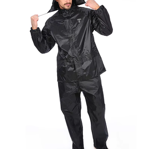 Conjunto de pantalón impermeable y ligero para la lluvia, venta al por mayor, equipo de pesca y motocicleta con cierre de cremallera, logotipo frontal sólido para invierno - Product Image 6