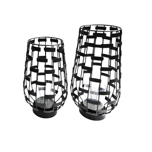 Bougeoir en fer métallique Vintage, Design de feuille noire, porte-bougie décoratif de luxe pour la décoration d'hôtel - Product Image 6