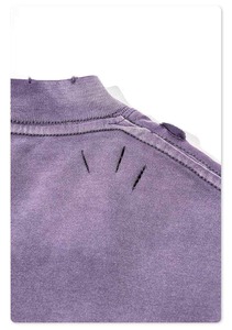 T-shirt personnalisé pour homme, coupe classique, streetwear, manches courtes, col rond, 280g, vintage, effet usé, déchiré, lavage à l'acide, 100% coton tricoté - Product Image 5